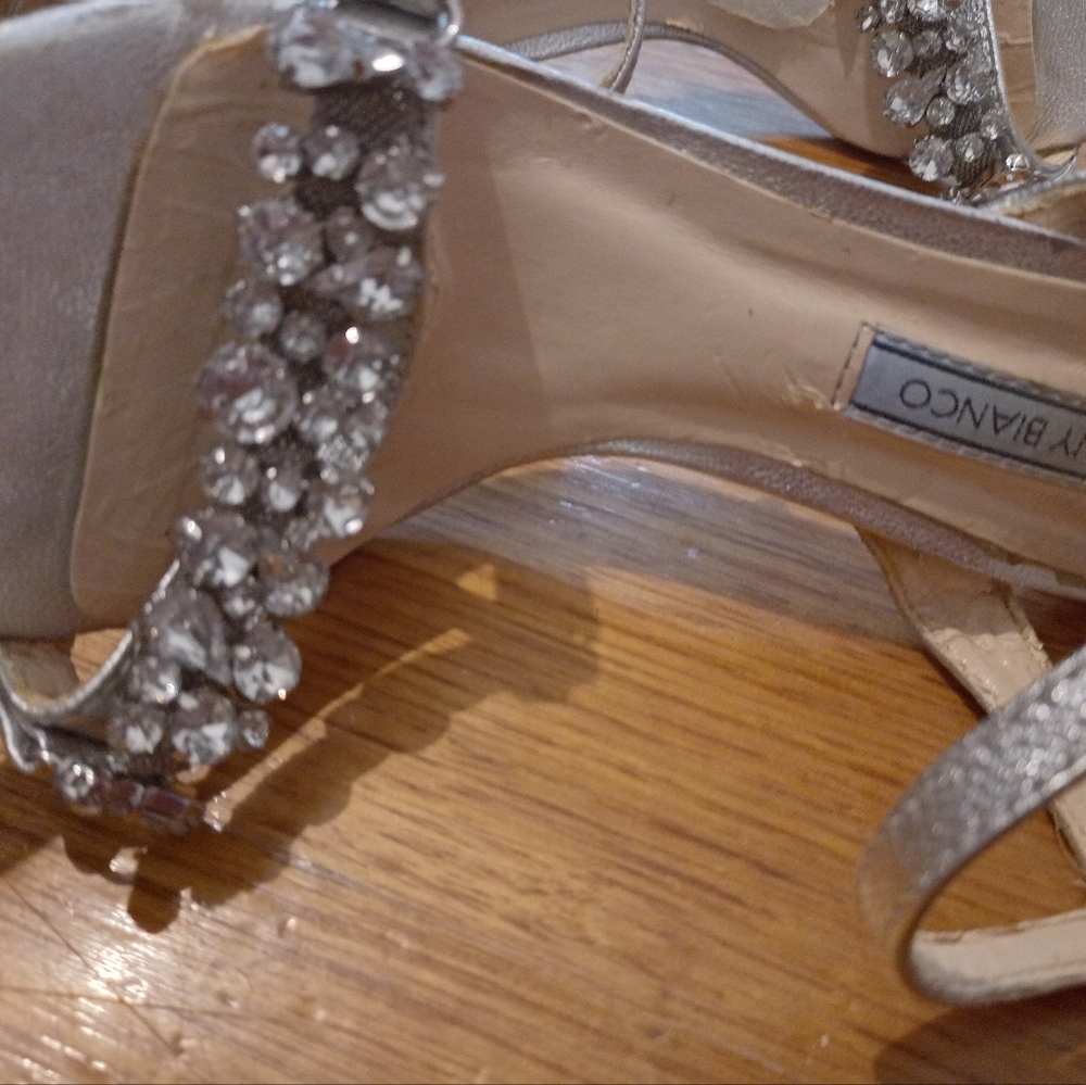 Tony Bianco Silver Kosta Diamente  strap stiletto heel in size 6 - Picture 2 of 9